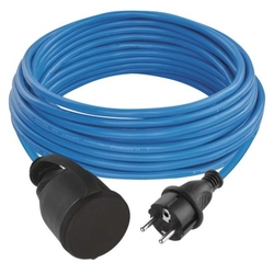 Počasí odolný prodlužovací kabel 10 m / 1 zásuvka / černý / silikon / 230 V / 1,5 mm2