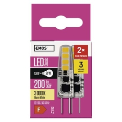 LED žárovka Classic JC / G4 / 1,9 W (21 W) / 200 lm / teplá bílá