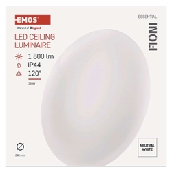 LED přisazené svítidlo FIONI, kruhové bílé 18W neutrální b., IP44