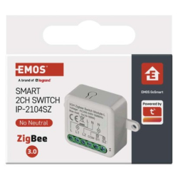 GoSmart modul spínací IP-2104SZ, ZigBee, 2-kanálový (nevyžaduje N vodič)