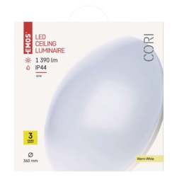 LED přisazené svítidlo CORI, kruhové bílé 18W teplá b., IP44