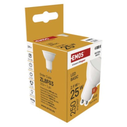 LED žárovka Basic MR16 / GU10 / 2,9 W (25 W) / 250 lm / neutrální bílá