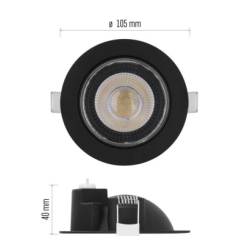 LED bodové svítidlo GERI 6,5W 780LM IP20 CCT černá