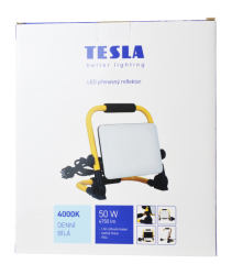 Tesla - LED pracovní reflektor 50W, 4750lm, 230V, 4000K, Ra 80, 110st