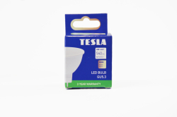 Tesla - LED žárovka GU5,3 MR16, 6W, 12V, 540lm, 25 000h, 3000K teplá bílá, 100st