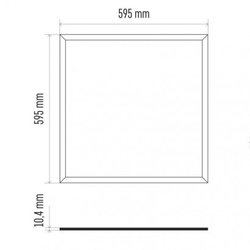 LED panel DALI 60×60, čtvercový vestavný bílý, 40W n. b.