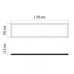 LED panel DALI 30×120, obdélníkový vestavný b., 40W n.b. UGR