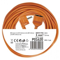 Prodlužovací kabel spojka 20m 3x 1mm, oranžový