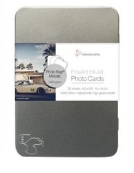 10x15cm/30 Photo Rag® Metallic 340 Photo Cards Hahnemühle