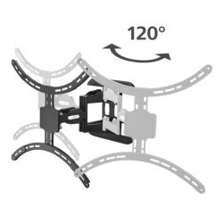 FULLMOTION TV Wall Bracket, 3 Stars, 229 cm (90"), black