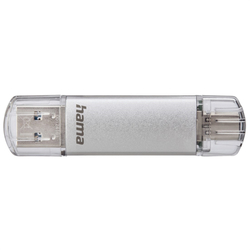 Hama Flash Pen Laeta, USB-C/USB-A 3.1, 32 GB, 40 MB/s, stříbrný