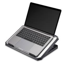 Hama chladicí stojan pro notebook Aluminium, naklápací, 2 ventilátory, modré podsvícení, tichý chod