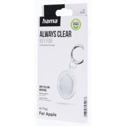 Hama Always Clear, kryt pro Apple AirTag, s kroužkem na klíče, průhledný