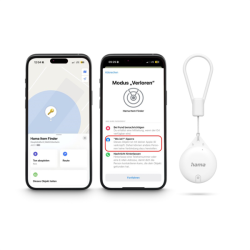 Hama lokalizační čip/ vyhledávač klíčů/ předmětů, Apple Find My, certifikace MFi, Bluetooth, bílý