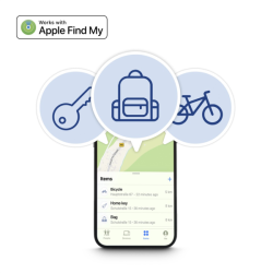 Hama lokalizační čip/ vyhledávač klíčů/ předmětů, Apple Find My, certifikace MFi, Bluetooth, 4 ks