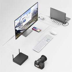 Hama USB-C dokovací stanice Connect2Office Basic, 9 připojení, odnímatelné nožičky