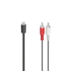 Hama audio adaptérový kabel USB-C na 2 cinch, aktivní, 1,5 m