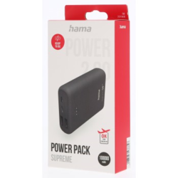 Hama Supreme 10HD, powerbanka, 10000 mAh, 3 A, 3 výstupy: 1x USB-C, 2x USB-A