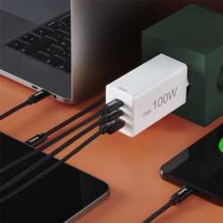 Hama rychlá USB nabíječka GaN 2x USB-C + USB-A, PD/QC, 100 W