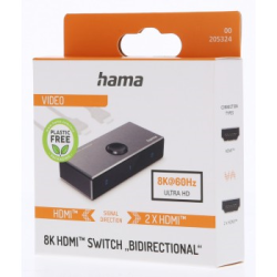 Hama HDMI 8K přepínač 2x1/1x2, obousměrný