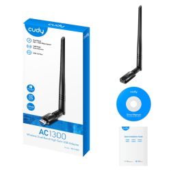 Cudy AC1300 Wi-Fi USB 3.0 síťová karta, ext. anténa (WU1400)