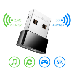 Cudy AC650 Wi-Fi USB síťová karta, mini (WU650)