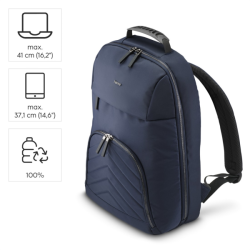 Hama Premium Lightweight, batoh na notebook, do 41 cm (16,2"), recyklovaný polyester, tmavomodrý