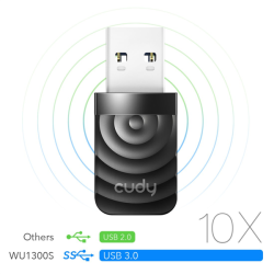 Cudy AC1300 Wi-Fi USB 3.0 síťová karta (WU1300S)