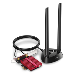 Cudy AX5400 Wi-Fi 6E PCI-Express síťová karta, Tri-Band, ext. anténa se stojánkem (WE4000)