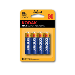 Kodak baterie MAX alkalická, AA, 4 ks, blistr