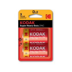 Kodak baterie Heavy Duty zinko-chloridová, D, 2 ks, blistr