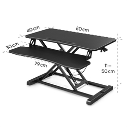 Hama Sit-Stand stolní podstavec pro práci vestoje i vsedě, 80x40 cm