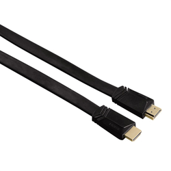 Hama HDMI kabel vidlice-vidlice, plochý, pozlacený, 3*, 1,5 m