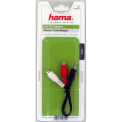 Hama redukce jack vidlice 3,5 mm stereo - 2 cinch zásuvky, 10 cm