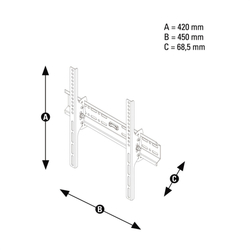 Thomson WAB156 nástěnný držák TV , 400x400, naklápěcí, 1*