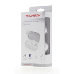 Thomson Bluetooth špuntová sluchátka WEAR7701, bezdrátová, nabíjecí pouzdro, bílá