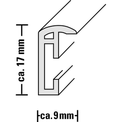 Hama rámeček plastový MADRID, ocelová, 21x29,7 cm
