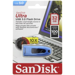 SanDisk Ultra USB 3.0 32 GB modrá